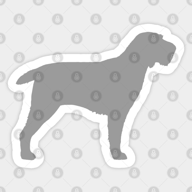 Spinone Italiano Silhouette Sticker by Coffee Squirrel